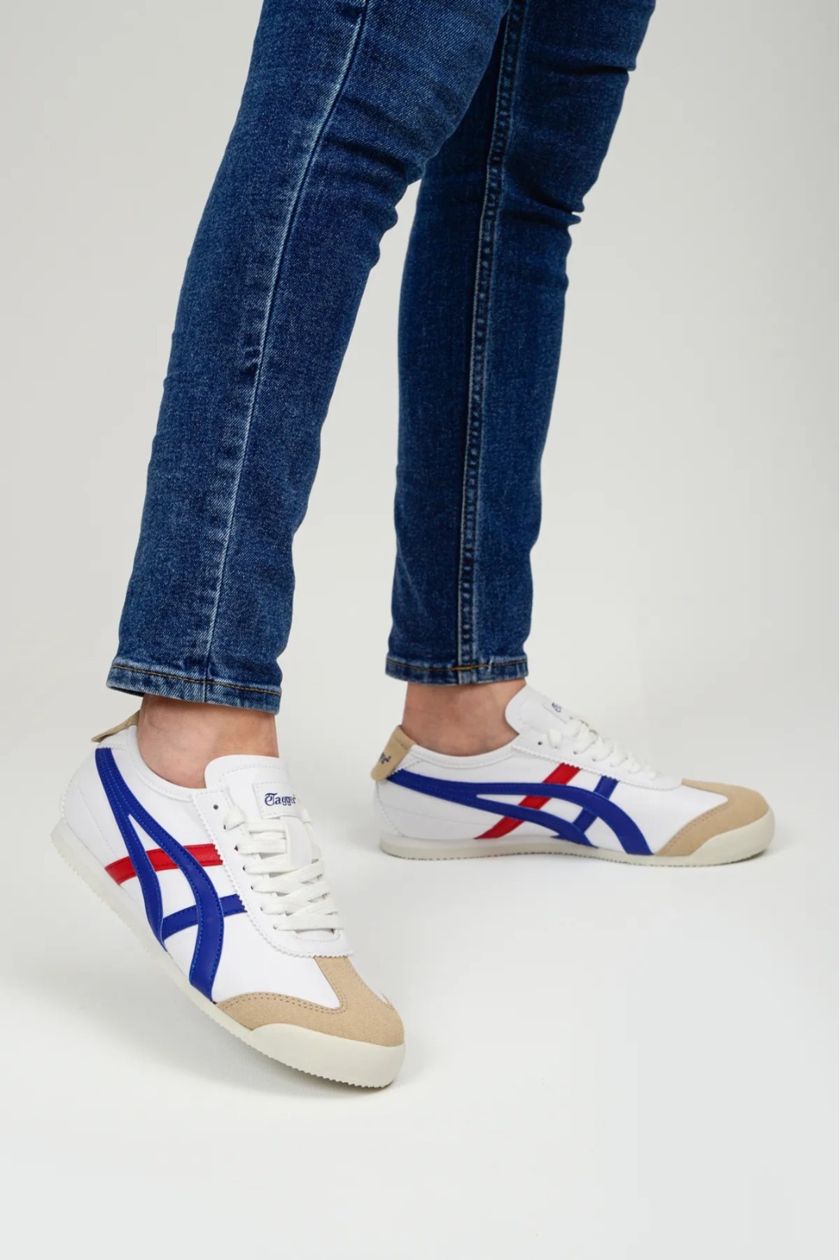 3222 Genç Beyaz/Mavi/Kırmızı Sneaker / Beden : 37 / Cinsiyet : Unisex