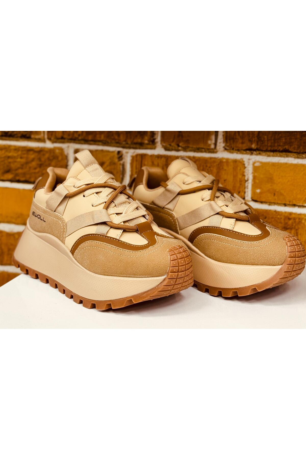 Kadın Sneaker Yüksek Taban Triko Tarz Spor Ayakkabı / Beden : 36 / Cinsiyet : Kadın / Kız