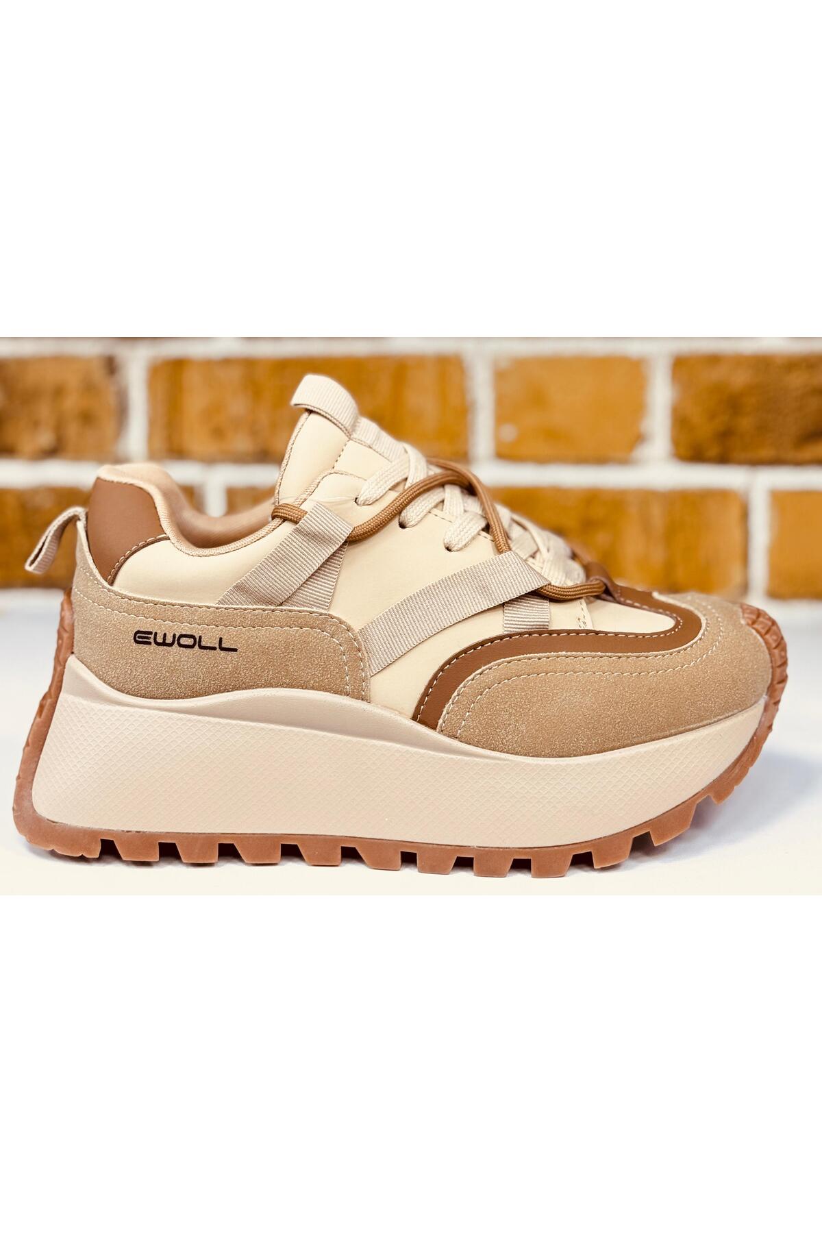 Kadın Sneaker Yüksek Taban Triko Tarz Spor Ayakkabı / Beden : 37 / Cinsiyet : Kadın / Kız