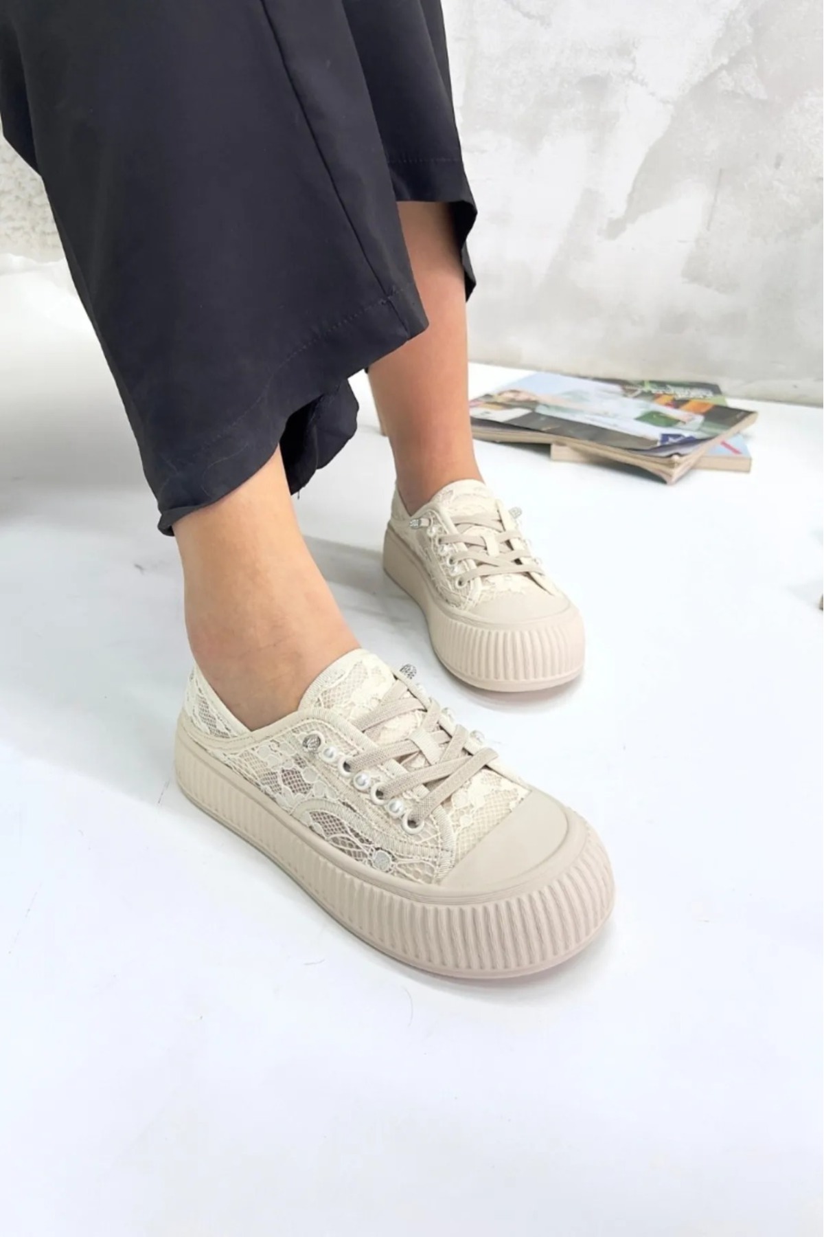 Dantelli Kadın Sneaker / Beden : 37 / Cinsiyet : Kadın / Kız