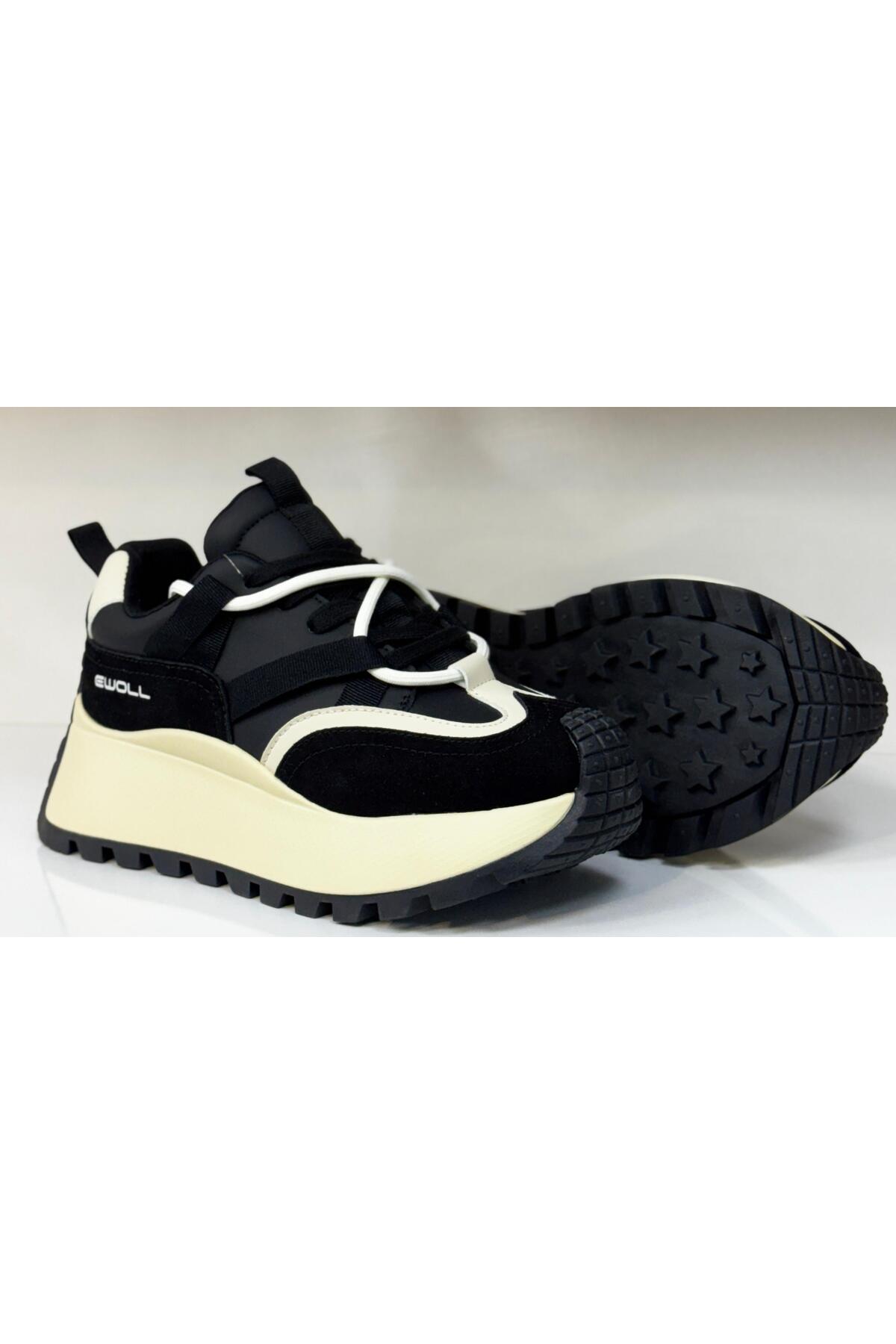 Kadın Sneaker Yüksek Taban Triko Tarz Spor Ayakkabı / Beden : 37 / Cinsiyet : Kadın / Kız