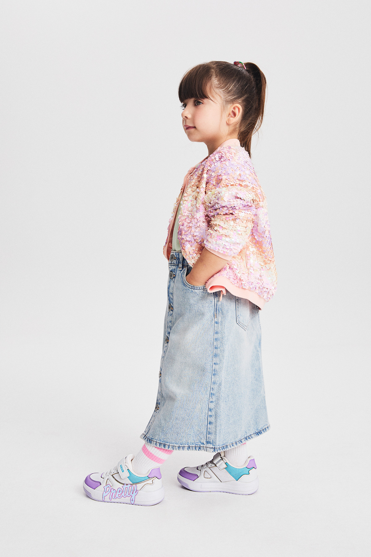 Pretty Işıklı Kız Okul Öncesi Beyaz Sneaker / Beden : 32 / Cinsiyet : Kadın / Kız