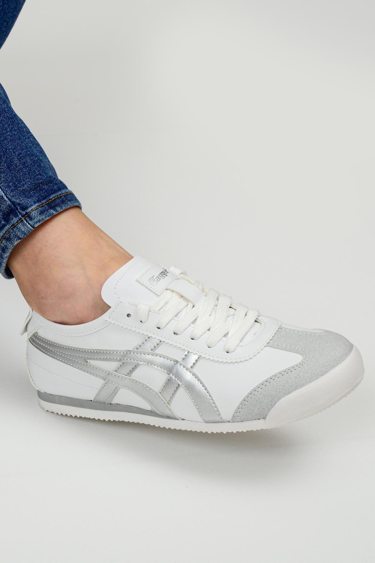 Orthopedix Unisex Sneakers Spor Ayakkabı Beyaz-gümüş / Beden : 43 / Cinsiyet : Unisex