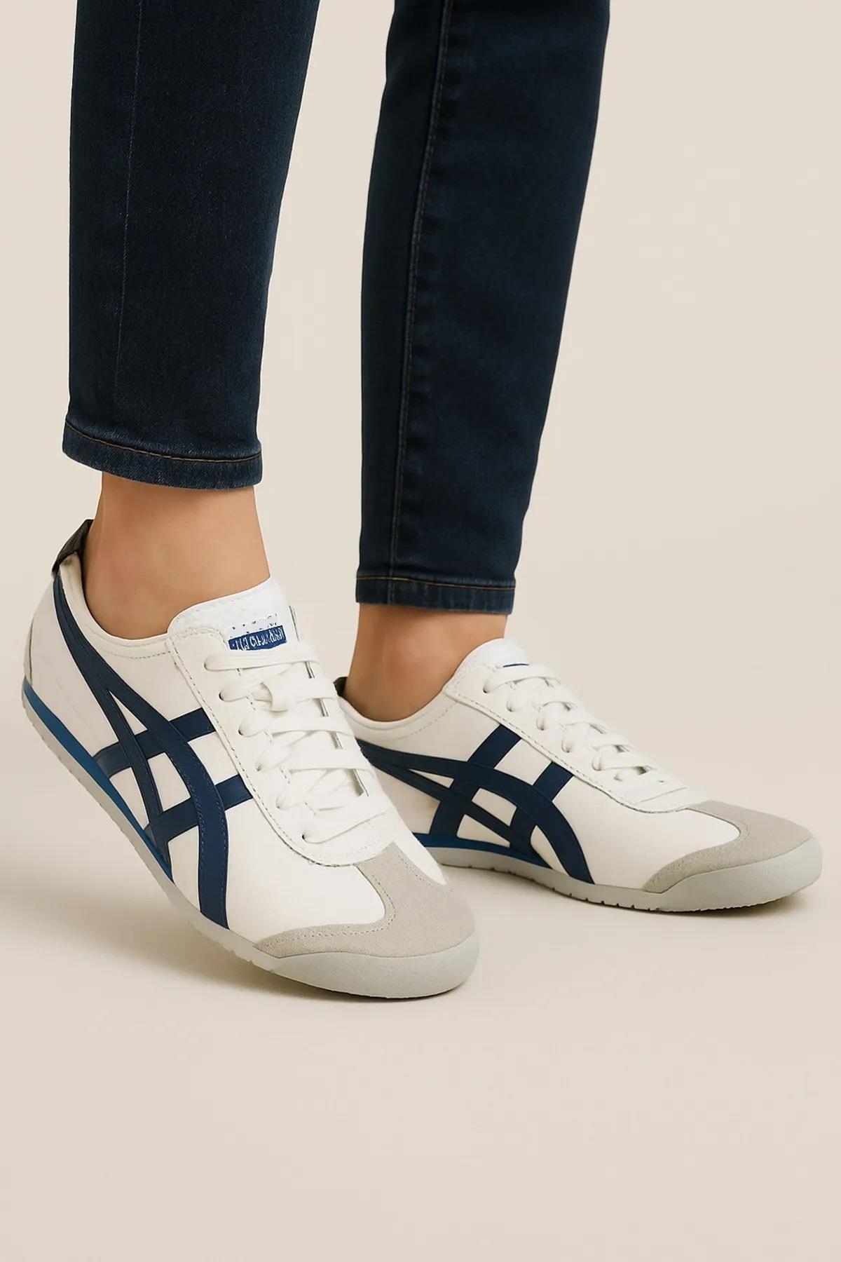 Orthopedix Unisex Sneakers Spor Ayakkabı Beyaz-lacivert / Beden : 40 / Cinsiyet : Unisex