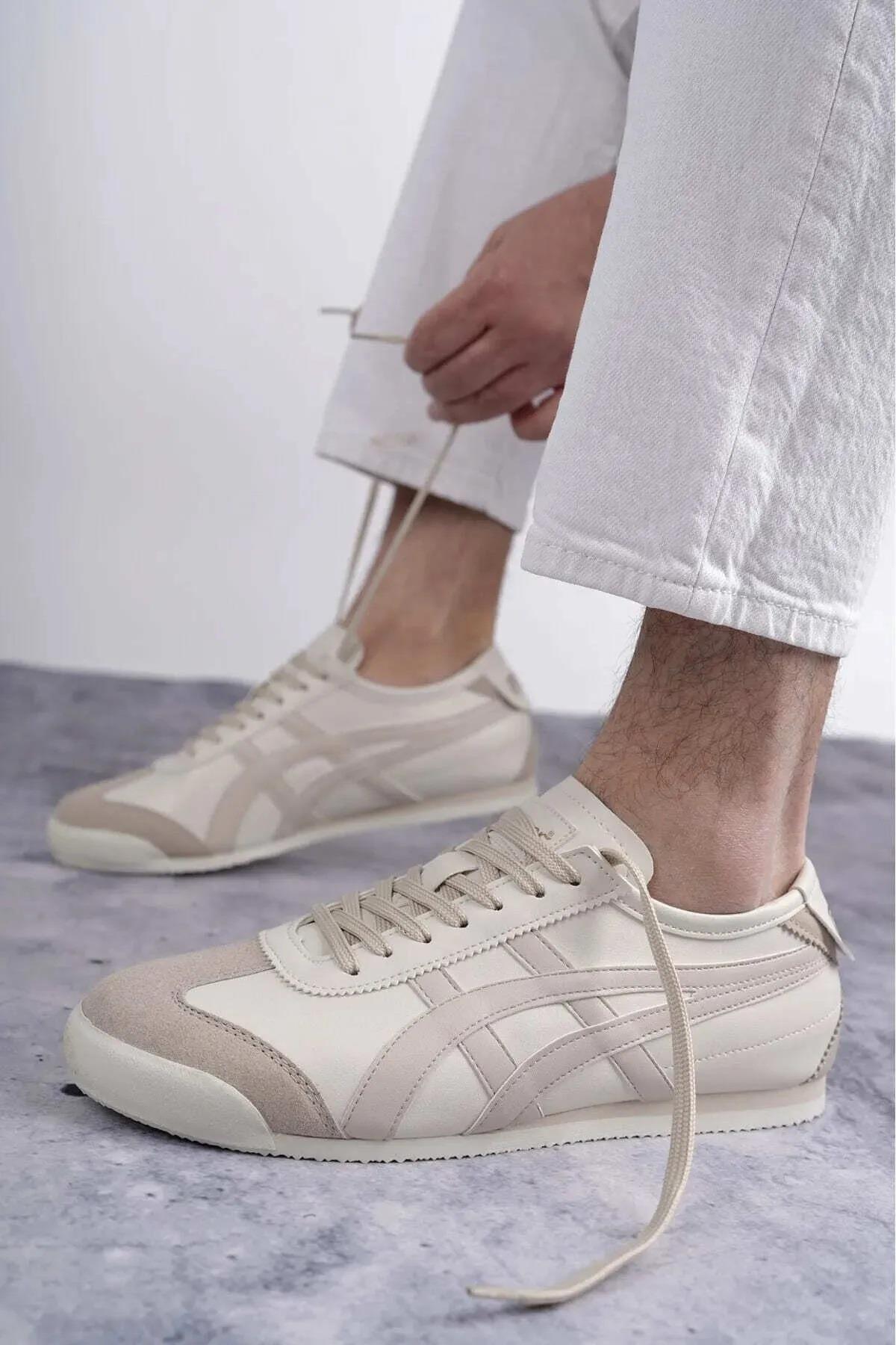 Orthopedix Unisex Sneakers Spor Ayakkabı Ekru - Bej / Beden : 44 / Cinsiyet : Unisex