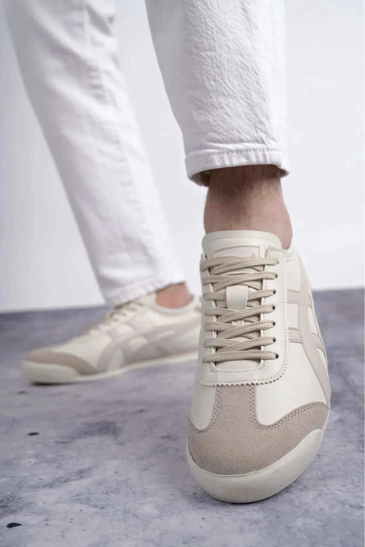 Orthopedix Unisex Sneakers Spor Ayakkabı Ekru - Bej / Beden : 42 / Cinsiyet : Unisex