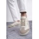 Orthopedix Unisex Sneakers Spor Ayakkabı Ekru - Bej / Beden : 42 / Cinsiyet : Unisex