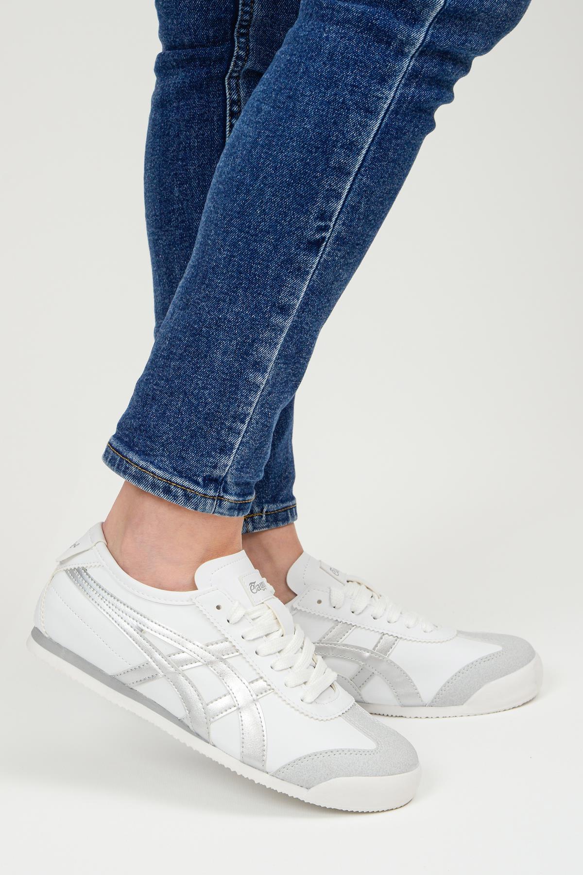 Orthopedix Unisex Sneakers Spor Ayakkabı Beyaz-gümüş / Beden : 42 / Cinsiyet : Unisex