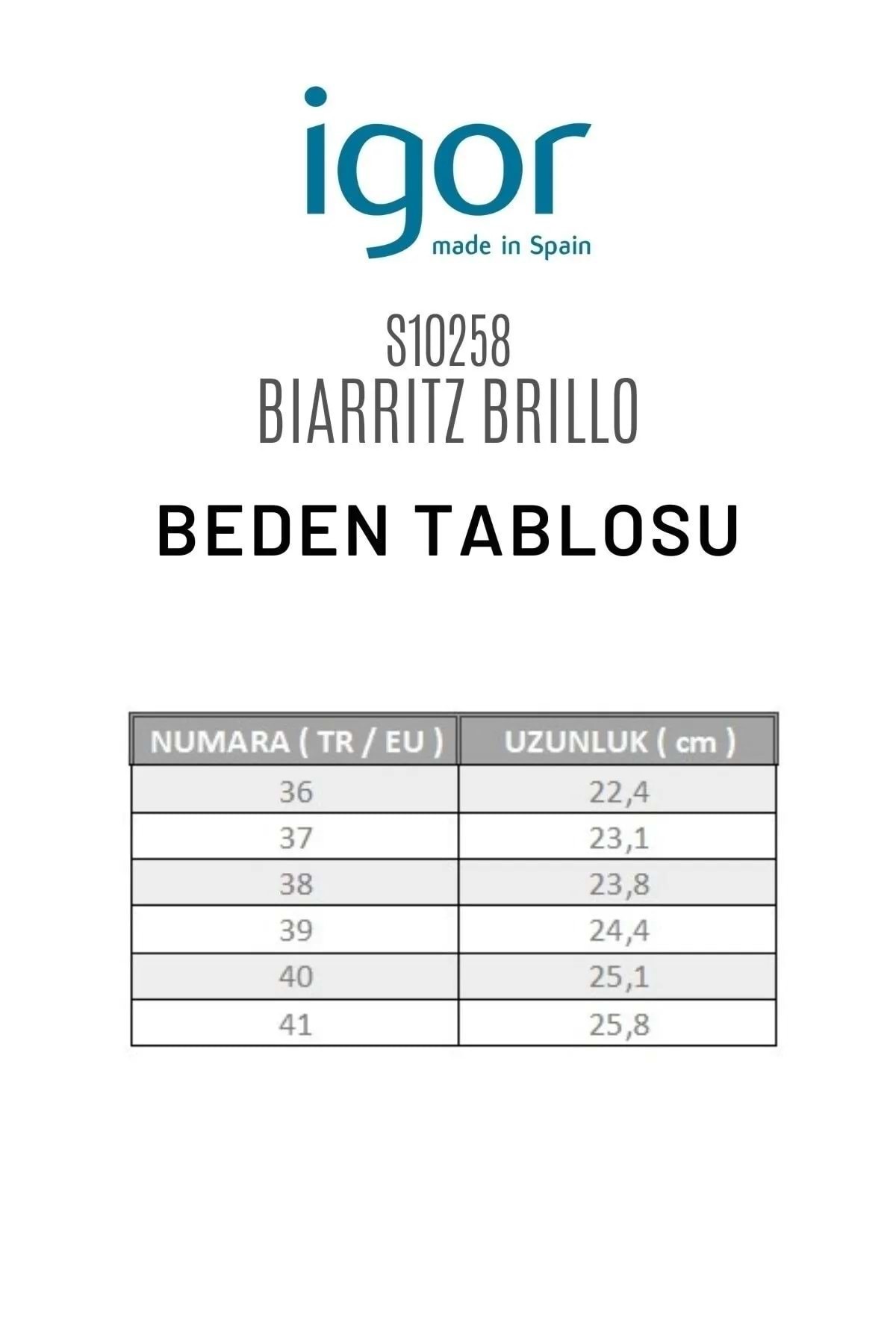 İgor S10258-197 Briarritz Brillo Kadın Sandalet / Beden : 41 / Cinsiyet : Kadın / Kız