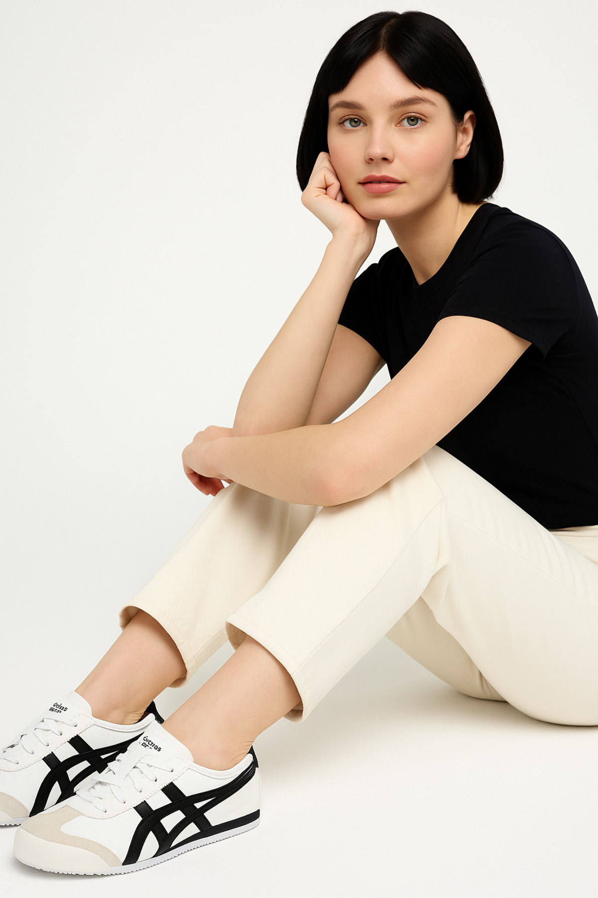 Beyaz Siyah Unisex Sneaker Günlük Spor Ayakkabı / Beden : 36 / Cinsiyet : Kadın / Kız