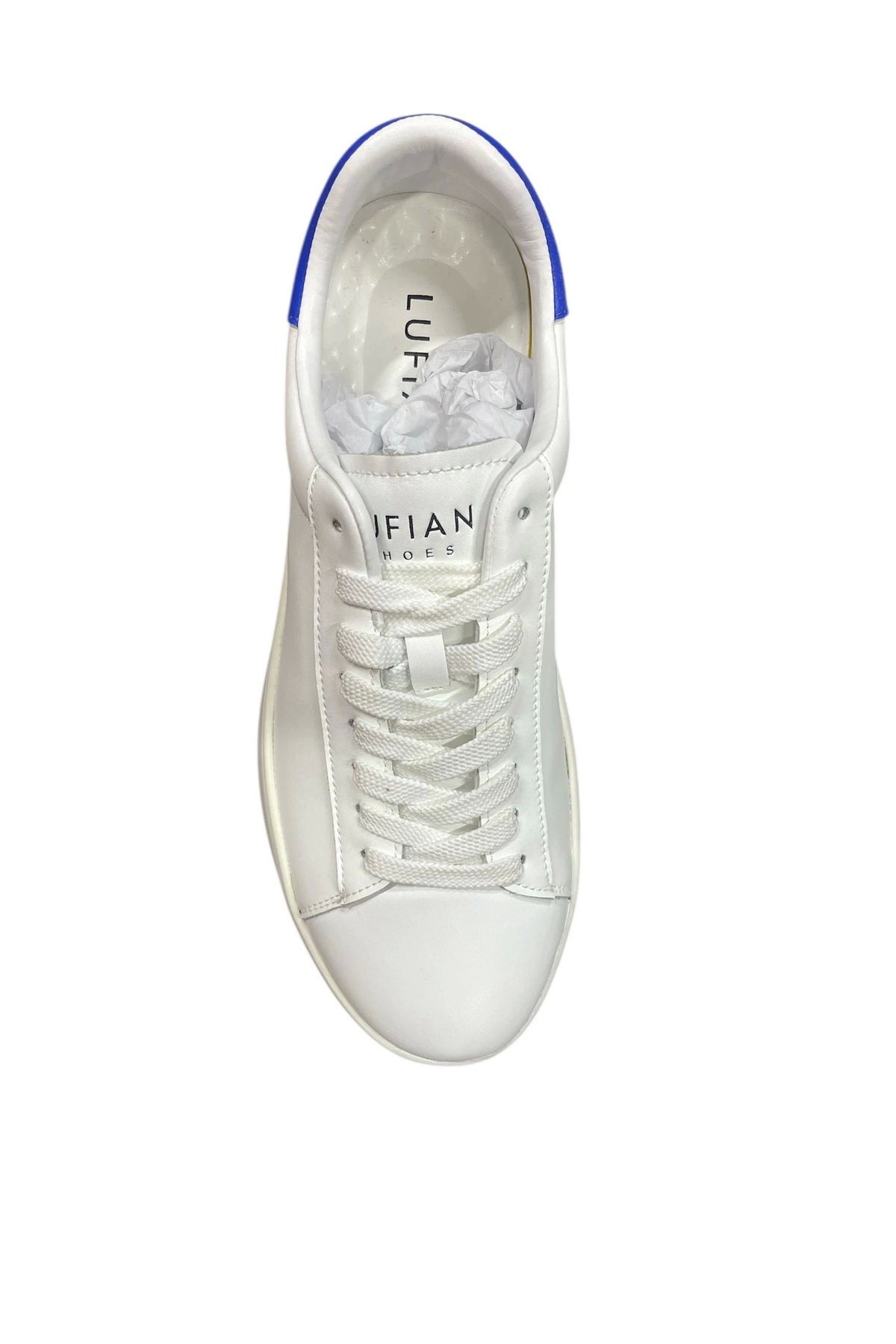 Anton Erkek Hakiki Deri Sneaker Beyaz Mavi 111230254 / Beden : 43 / Cinsiyet : Erkek