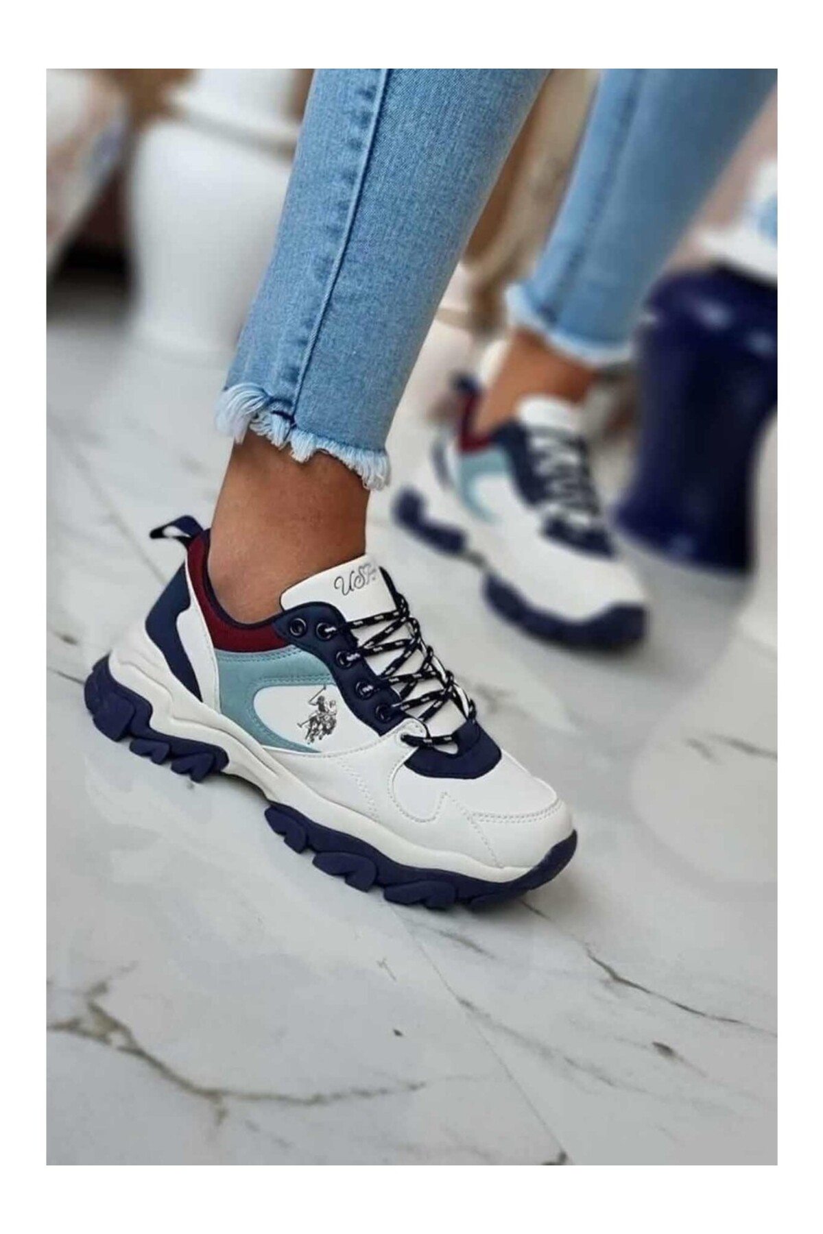 U.S. Polo Assn. Tracky Memory Foam Kadın Sneakers Ayakkabı / Beden : 37 / Cinsiyet : Kadın / Kız