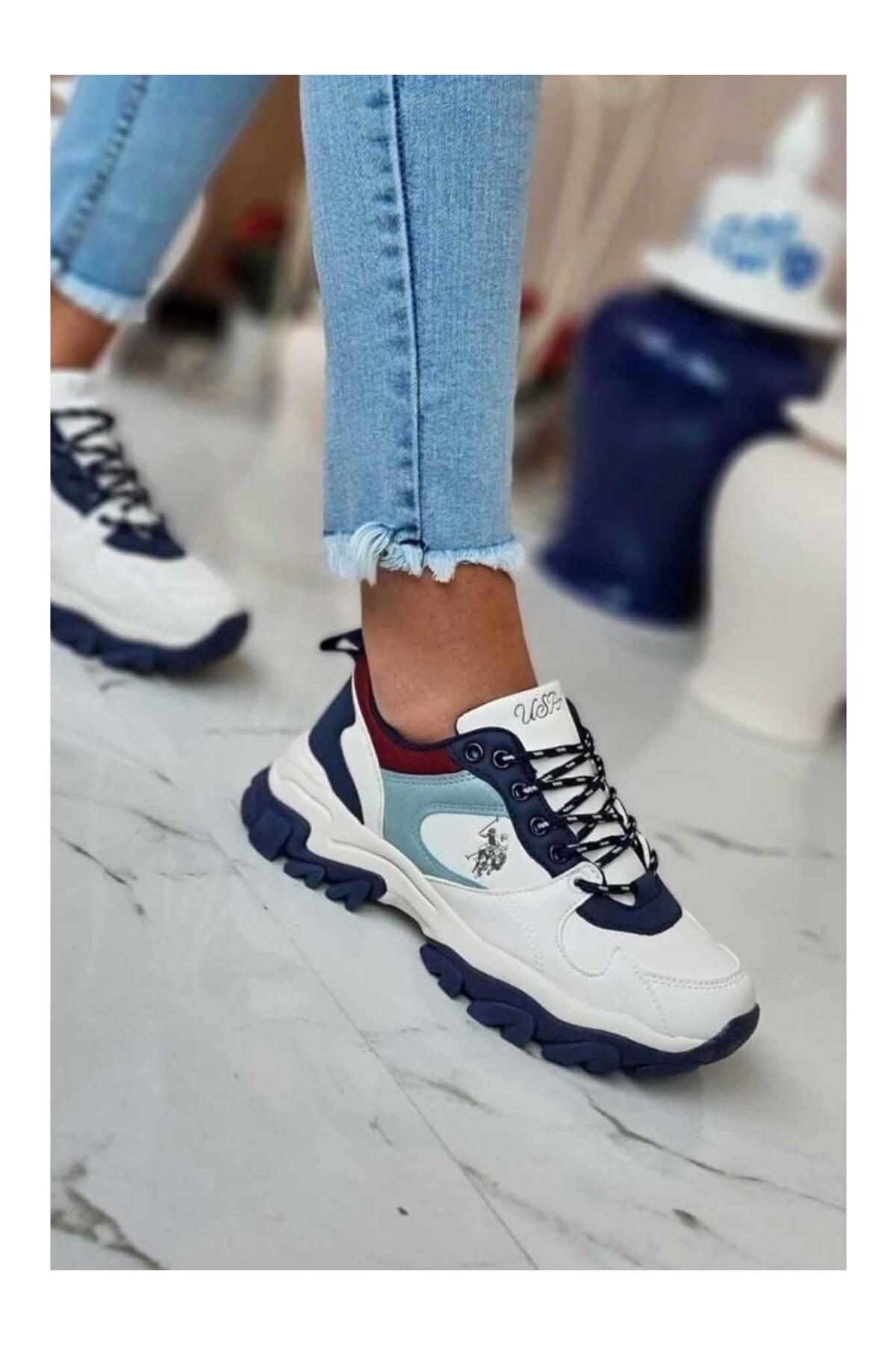 U.S. Polo Assn. Tracky Memory Foam Kadın Sneakers Ayakkabı / Beden : 36 / Cinsiyet : Kadın / Kız