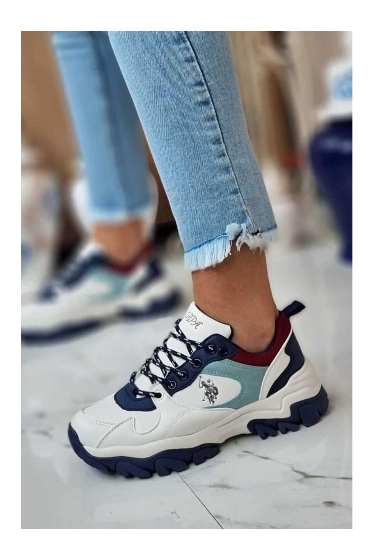 U.S. Polo Assn. Tracky Memory Foam Kadın Sneakers Ayakkabı / Beden : 38 / Cinsiyet : Kadın / Kız