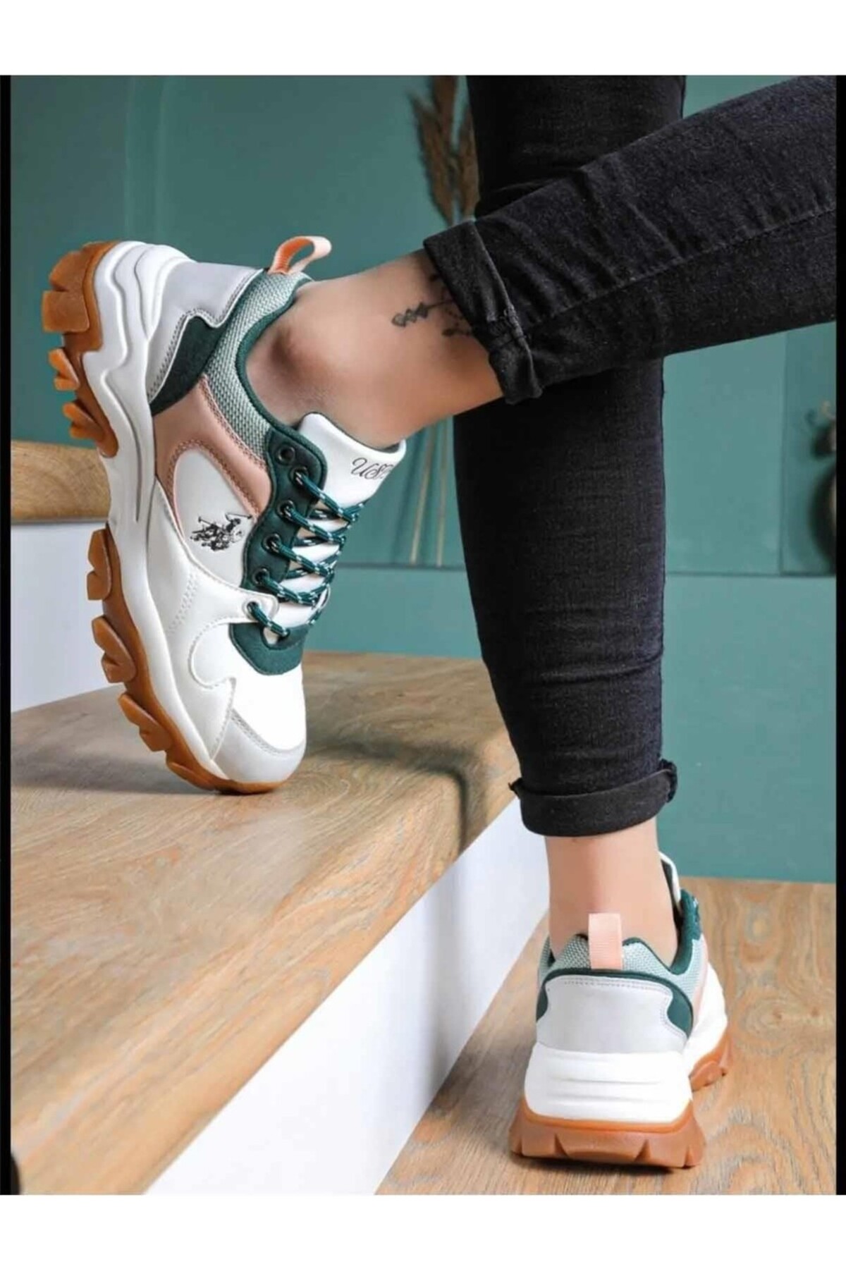 U.S. Polo Assn. Tracky Memory Foam Kadın Sneakers Ayakkabı / Beden : 37 / Cinsiyet : Kadın / Kız