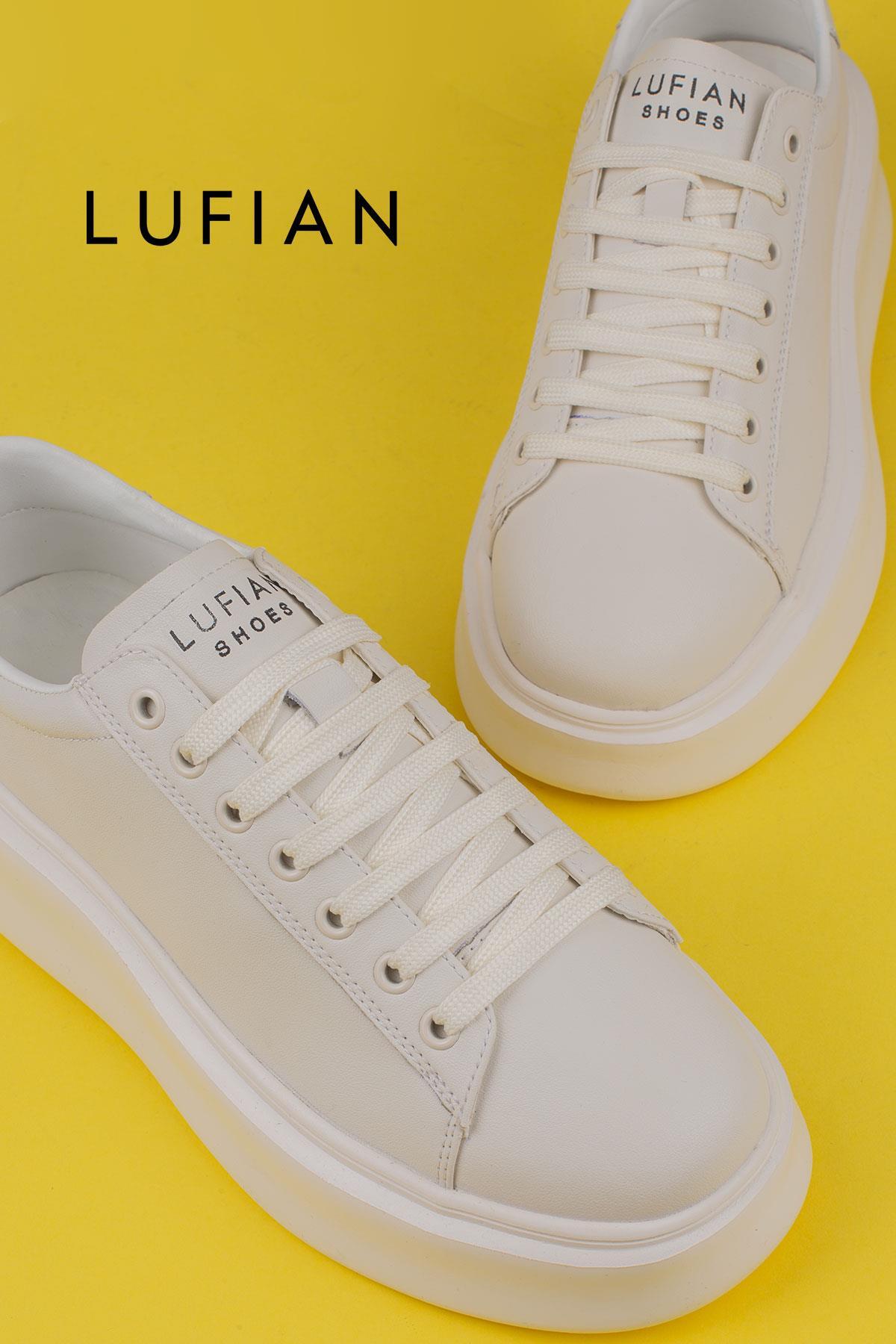 Beyaz Gage Erkek Deri Sneaker Ayakkabı / Beden : 40 / Cinsiyet : Erkek