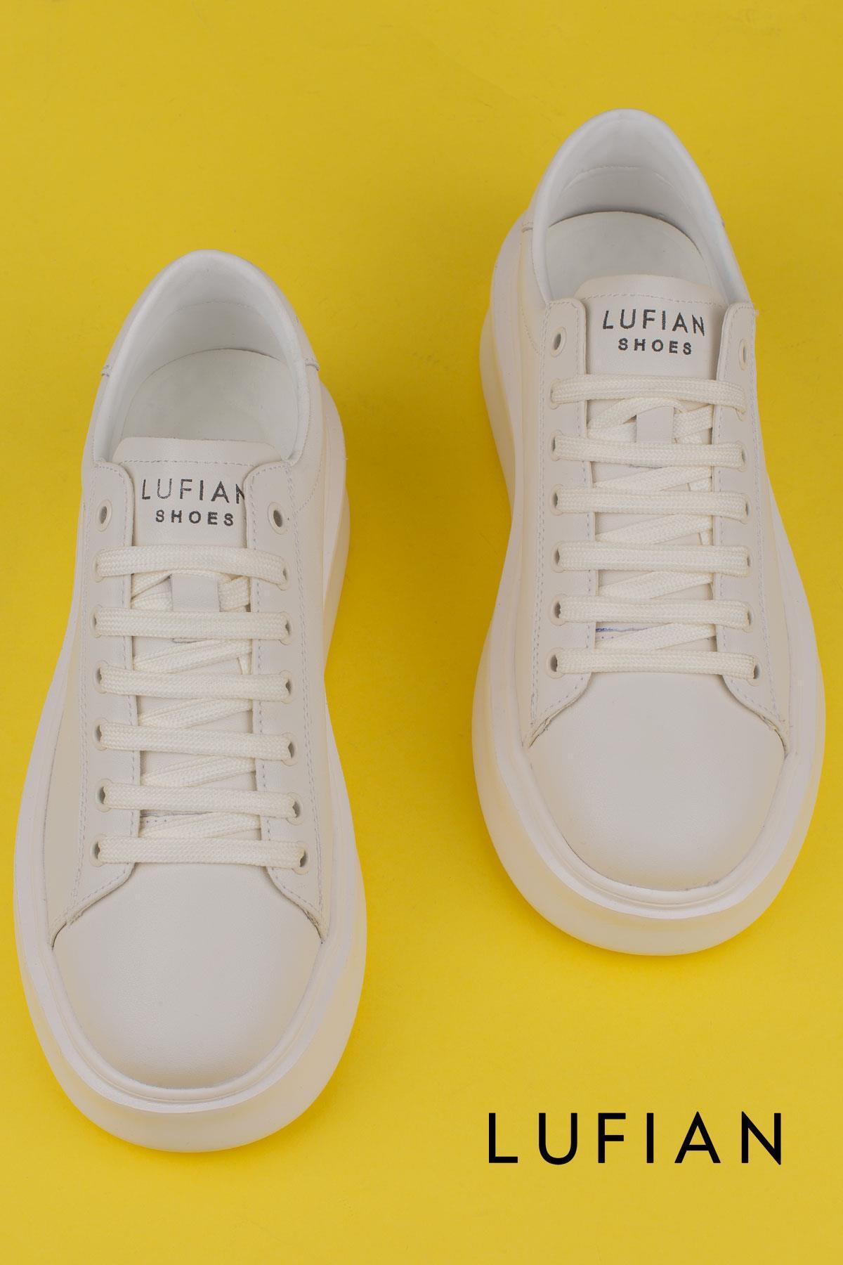 Beyaz Gage Erkek Deri Sneaker Ayakkabı / Beden : 40 / Cinsiyet : Erkek