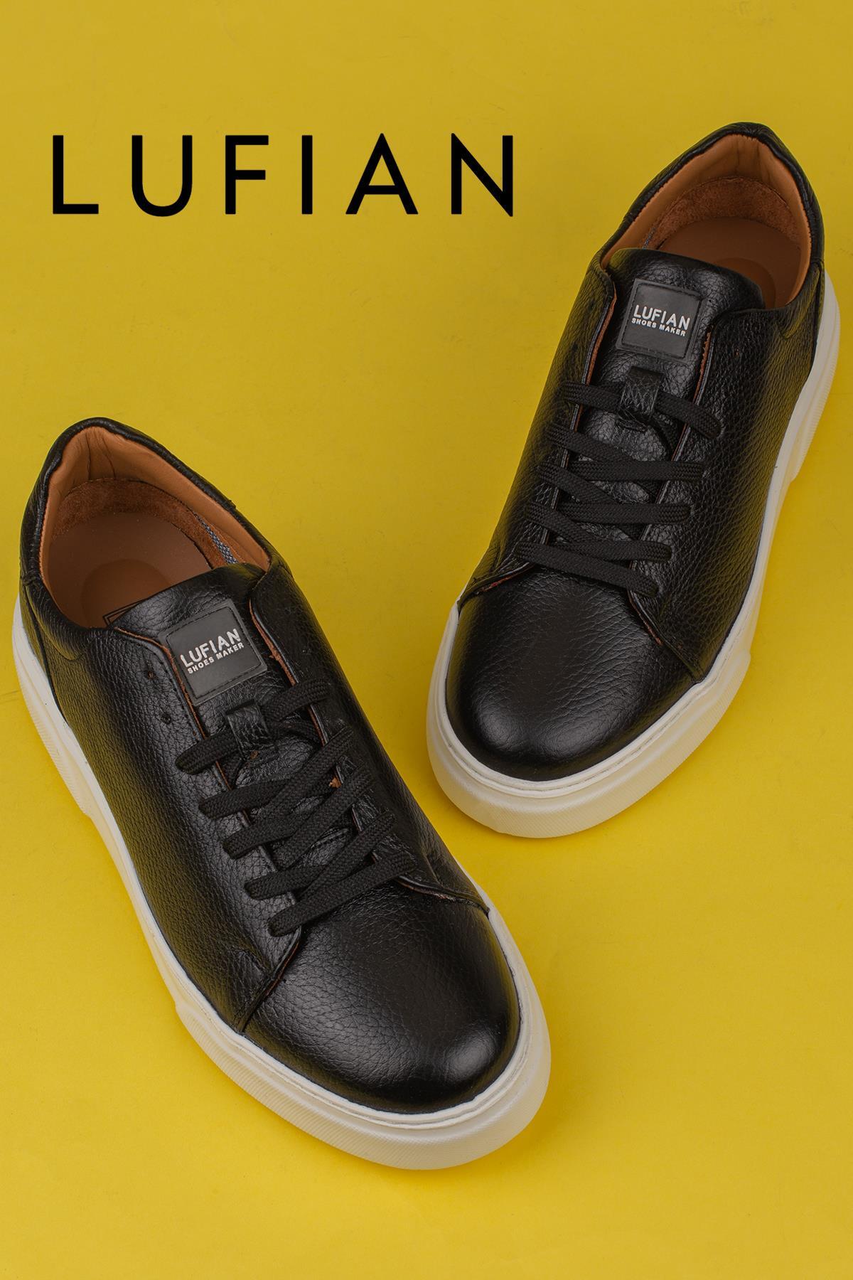 Siyah Tommy Erkek Deri Sneaker / Beden : 44 / Cinsiyet : Erkek