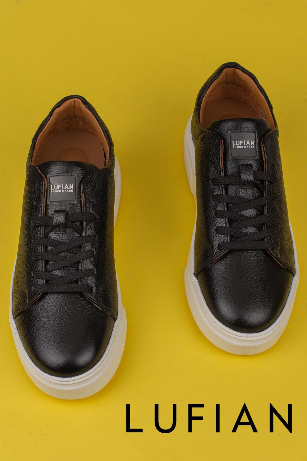 Siyah Tommy Erkek Deri Sneaker / Beden : 43 / Cinsiyet : Erkek