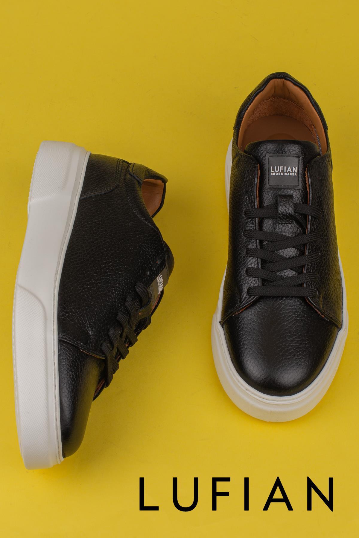 Siyah Tommy Erkek Deri Sneaker / Beden : 43 / Cinsiyet : Erkek