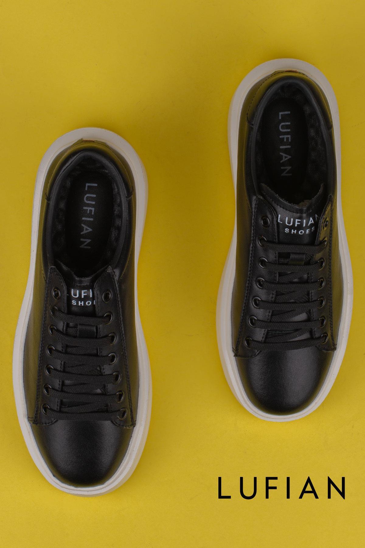 Siyah Gage Erkek Deri Sneaker Ayakkabı / Beden : 43 / Cinsiyet : Erkek