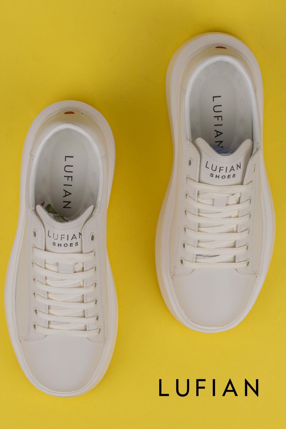 Beyaz Gage Erkek Deri Sneaker Ayakkabı / Beden : 43 / Cinsiyet : Erkek