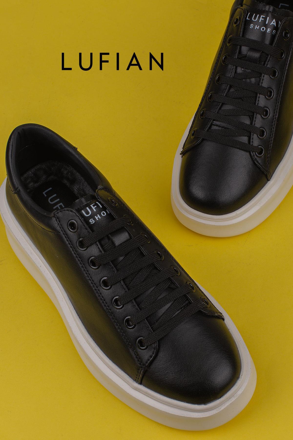 Siyah Gage Erkek Deri Sneaker Ayakkabı / Beden : 43 / Cinsiyet : Erkek