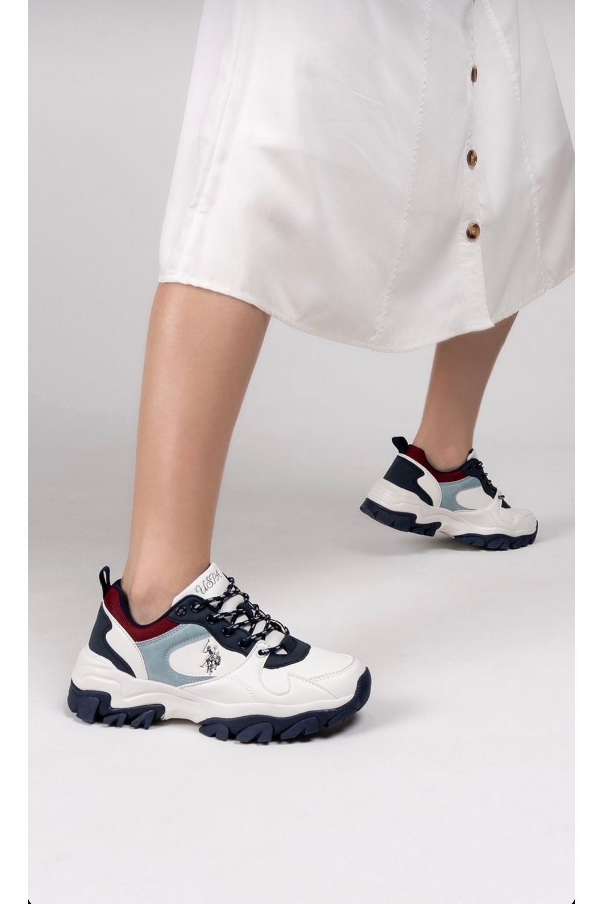 U.s Polo ASSN Tracky Kadın Renkli Sneaker / Beden : 37 / Cinsiyet : Erkek