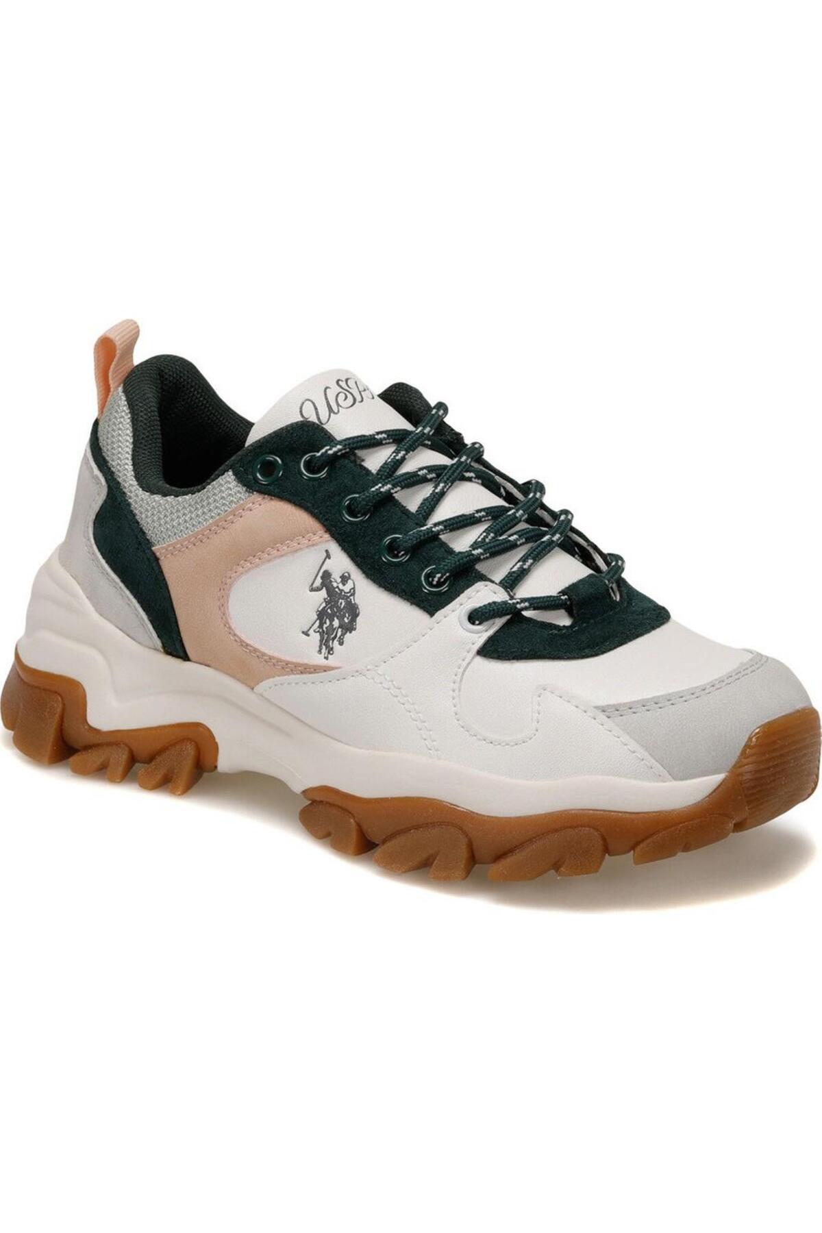 U.S Polo Assn. 101172500 Tracky 2PR Beyaz-Yeşil Kadın Spor Ayakka / Beden : 37 / Cinsiyet : Kadın / Kız