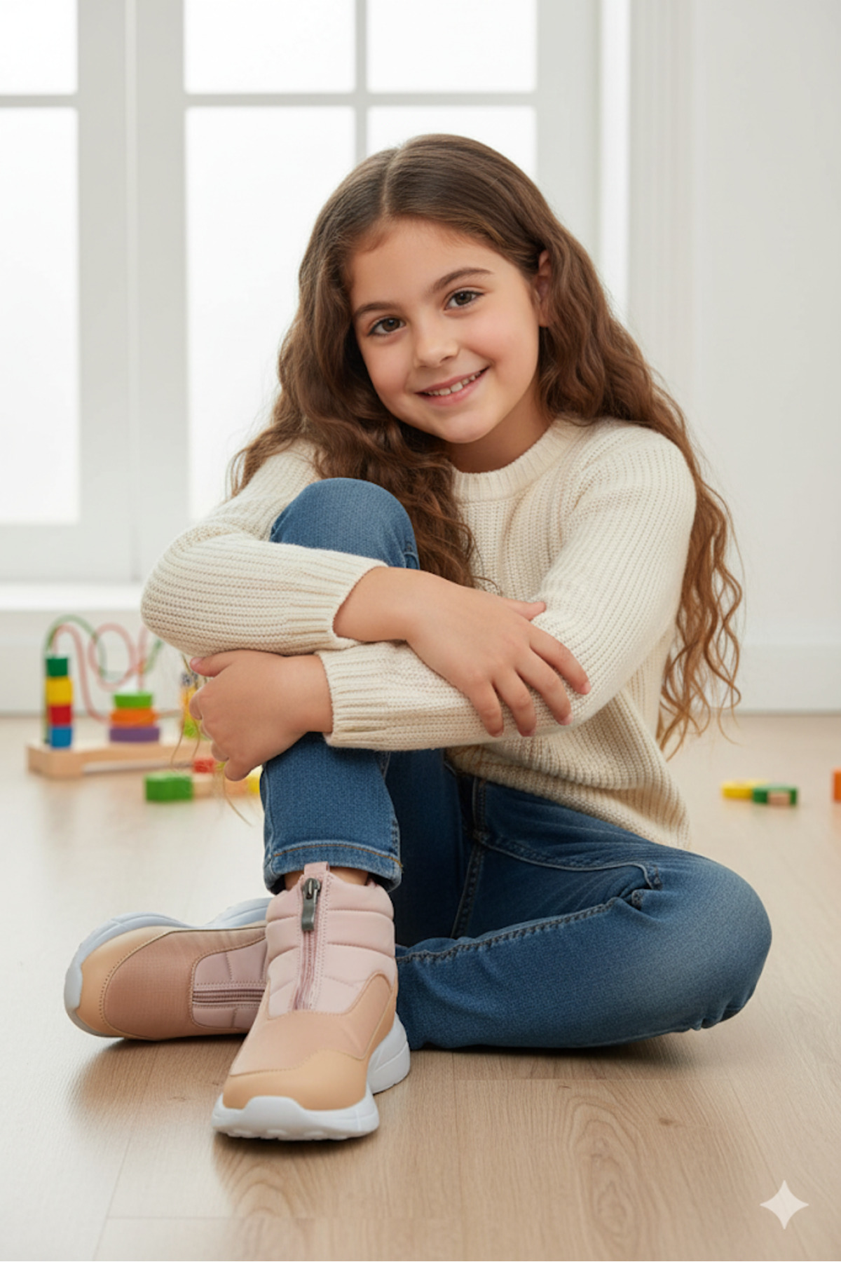 29177 Siyah - Kahverengi Kız Çocuk Fermuarlı Bot / Beden : 31 / Cinsiyet : Kadın / Kız