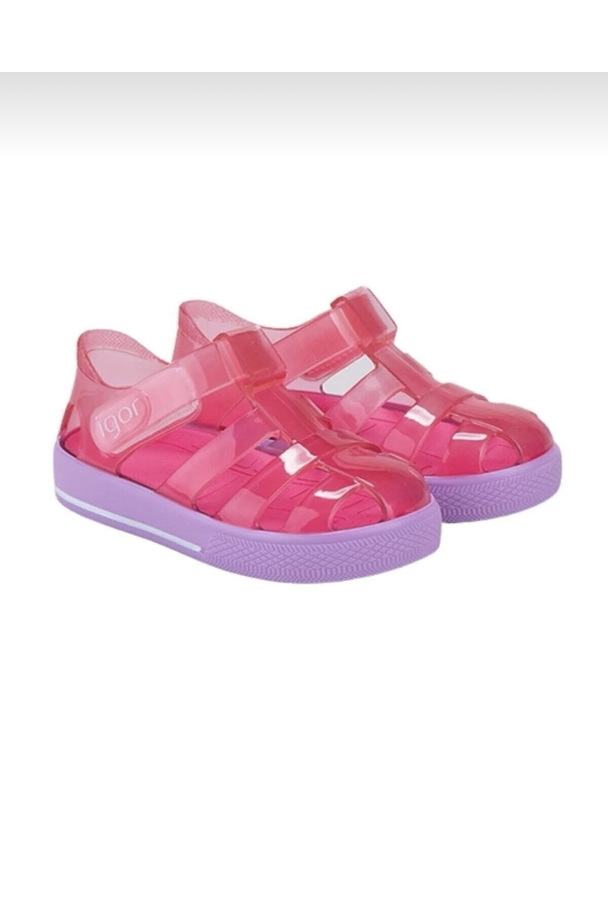 S10270 Bicolor Star Çocuk Sandalet Fuşya Mor / Beden : 25 / Cinsiyet : Kadın / Kız