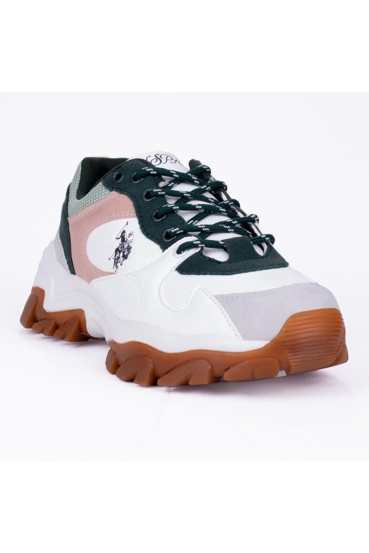 U.s Polo Assn Tracky Beyaz Yeşil Günlük Kadın Spor Ayakkabı / Beden : 38 / Cinsiyet : Kadın / Kız