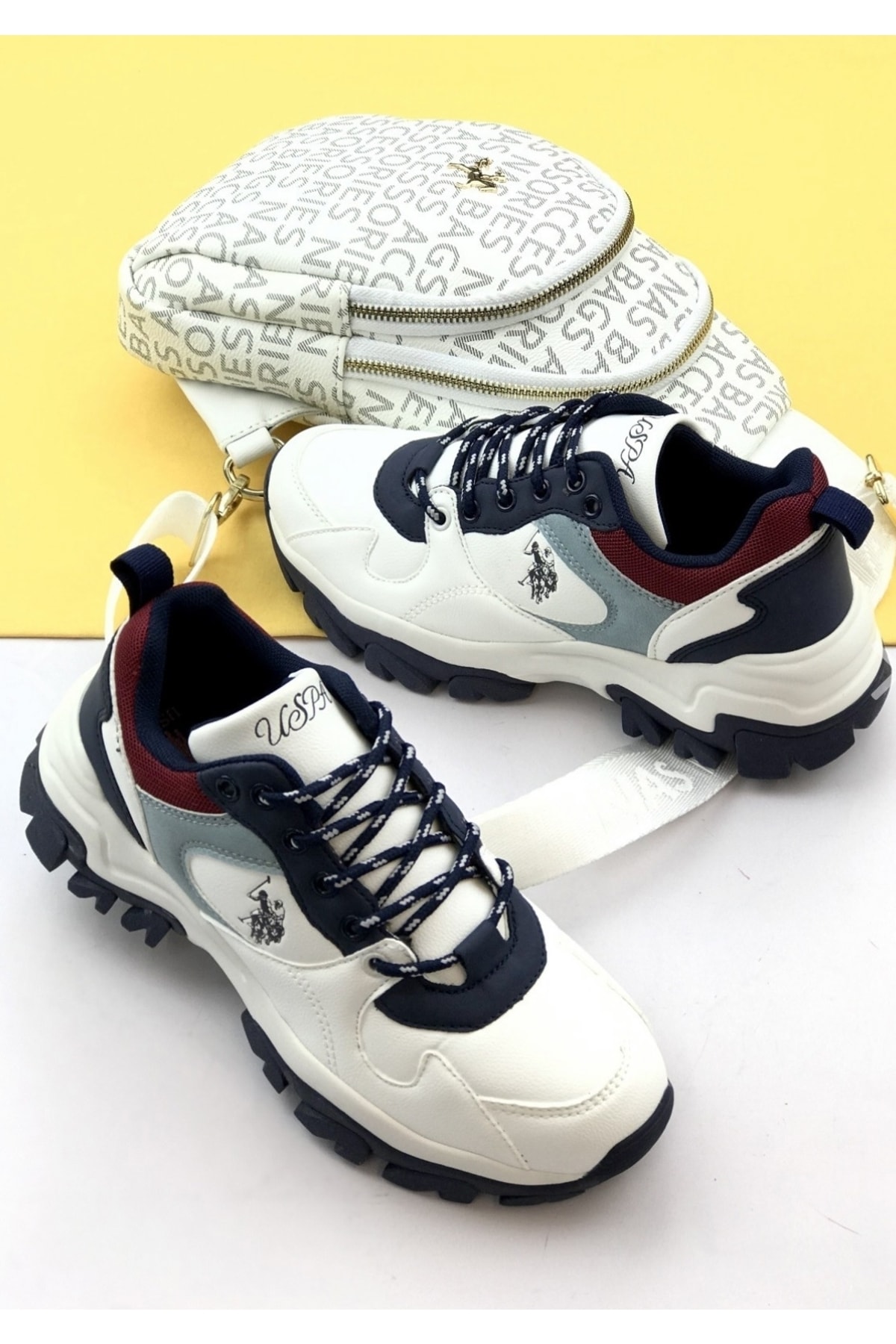 Beyaz - U.s Polo Assn Tracky Kadın Renkli Sneaker / Beden : 39 / Cinsiyet : Kadın / Kız