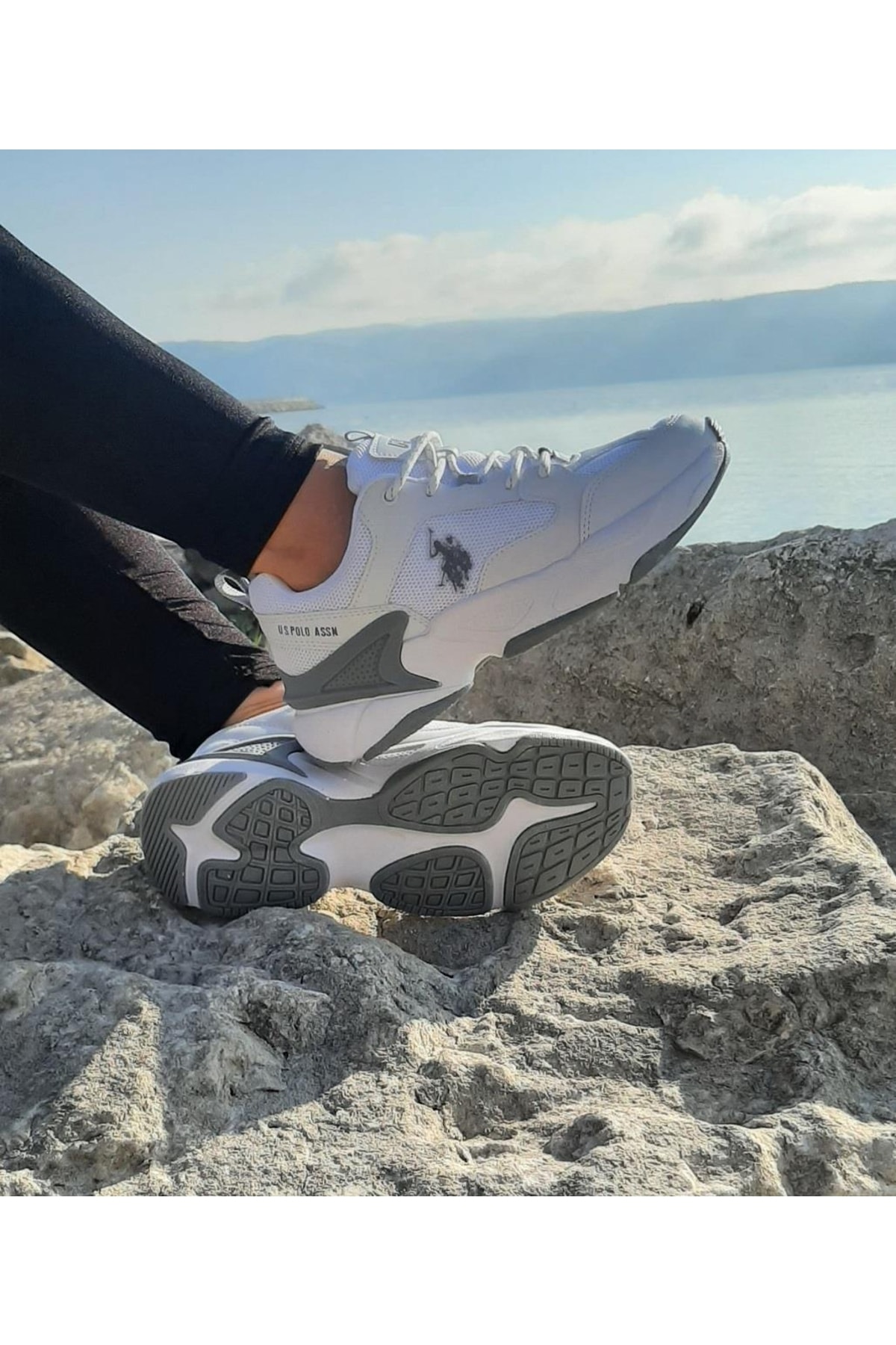 U.s.polo Maybe Beyaz Içi Fuspetli Kalın Taban Kadın Spor Ayakkabı / Beden : 37 / Cinsiyet : Kadın / Kız